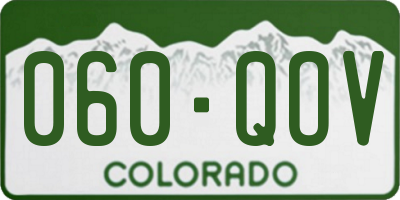 CO license plate 060QOV
