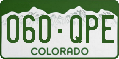 CO license plate 060QPE