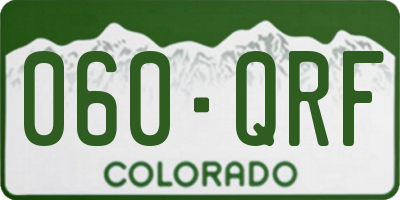 CO license plate 060QRF