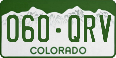 CO license plate 060QRV
