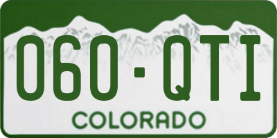 CO license plate 060QTI