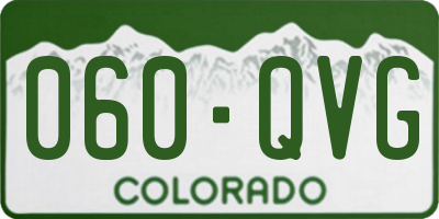 CO license plate 060QVG