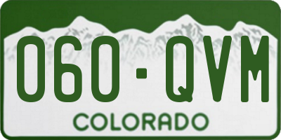 CO license plate 060QVM