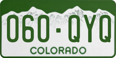 CO license plate 060QYQ