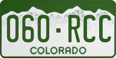 CO license plate 060RCC
