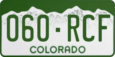 CO license plate 060RCF