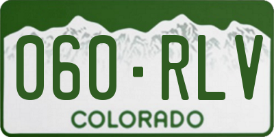 CO license plate 060RLV