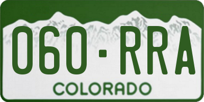 CO license plate 060RRA