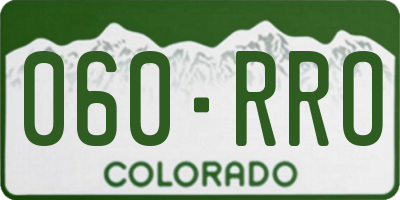 CO license plate 060RRO