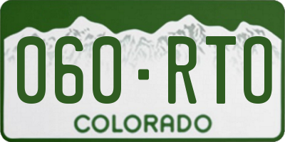 CO license plate 060RTO