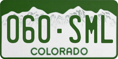 CO license plate 060SML