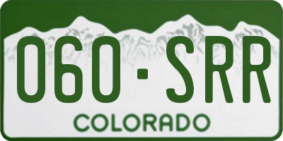 CO license plate 060SRR