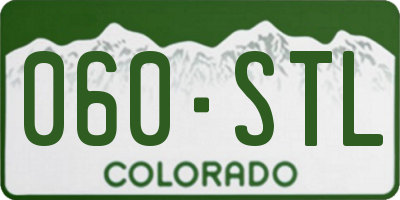 CO license plate 060STL
