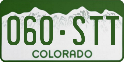 CO license plate 060STT