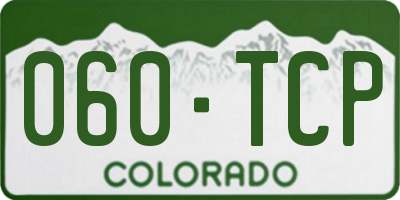 CO license plate 060TCP