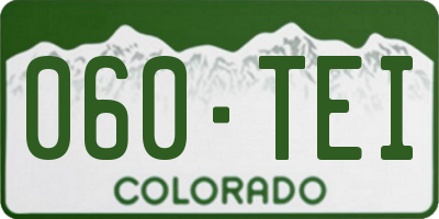 CO license plate 060TEI