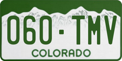 CO license plate 060TMV