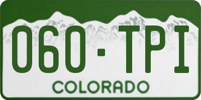 CO license plate 060TPI