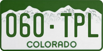 CO license plate 060TPL