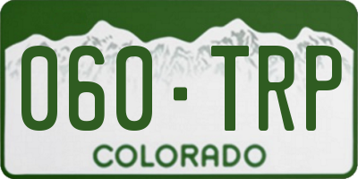 CO license plate 060TRP