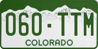 CO license plate 060TTM