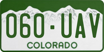 CO license plate 060UAV