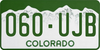 CO license plate 060UJB