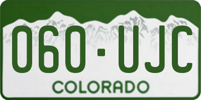 CO license plate 060UJC