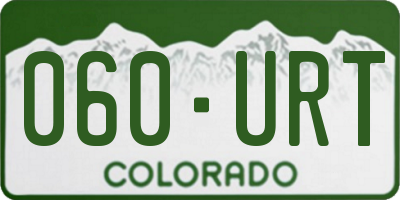CO license plate 060URT