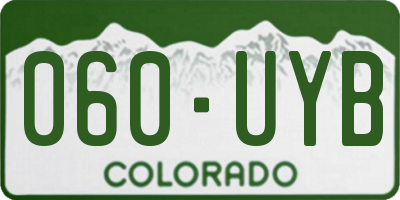 CO license plate 060UYB