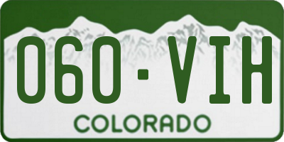 CO license plate 060VIH