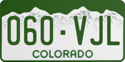 CO license plate 060VJL