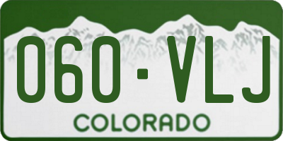 CO license plate 060VLJ