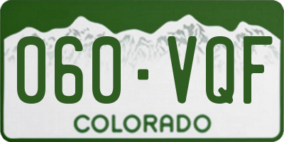 CO license plate 060VQF