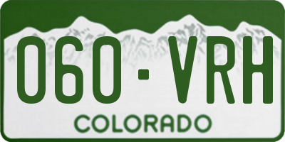 CO license plate 060VRH