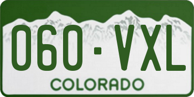 CO license plate 060VXL