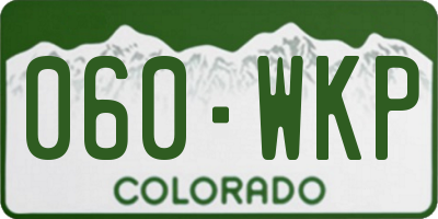CO license plate 060WKP
