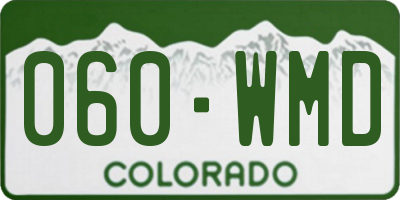 CO license plate 060WMD