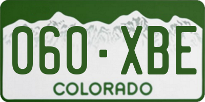 CO license plate 060XBE