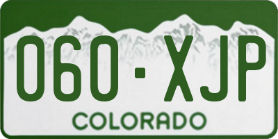CO license plate 060XJP
