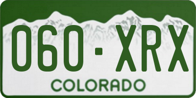CO license plate 060XRX