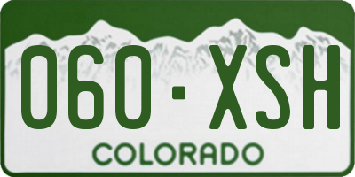 CO license plate 060XSH