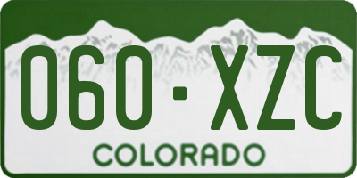 CO license plate 060XZC
