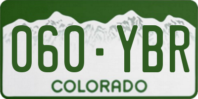 CO license plate 060YBR