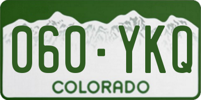 CO license plate 060YKQ