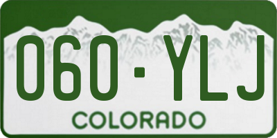 CO license plate 060YLJ