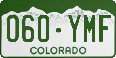 CO license plate 060YMF