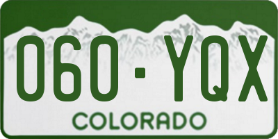 CO license plate 060YQX