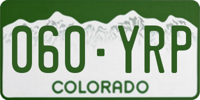 CO license plate 060YRP