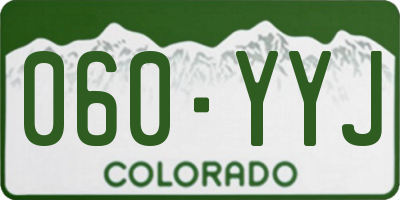 CO license plate 060YYJ